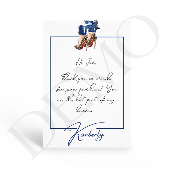 Thank You Cards for Fashion Resellers with Your Name - Picture 3 of 5